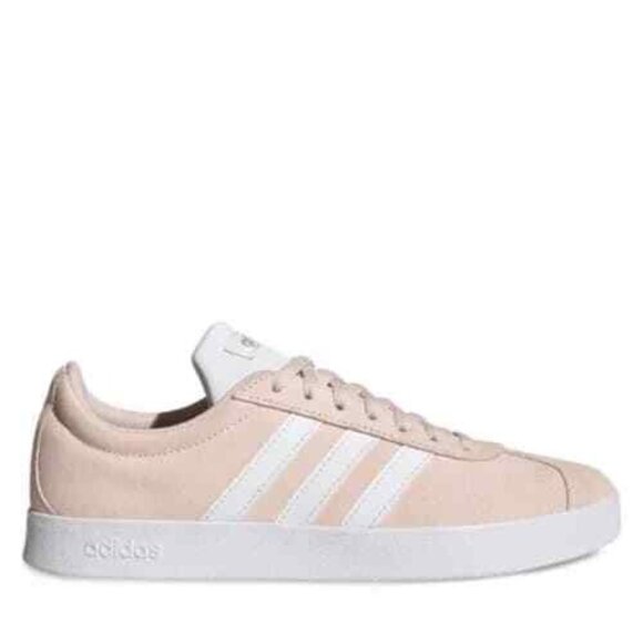 Adidas VL Court 2.0 Low Womens Tennis Shoes Pink White Gold H06114 NEW Size 7 - Picture 2 of 6